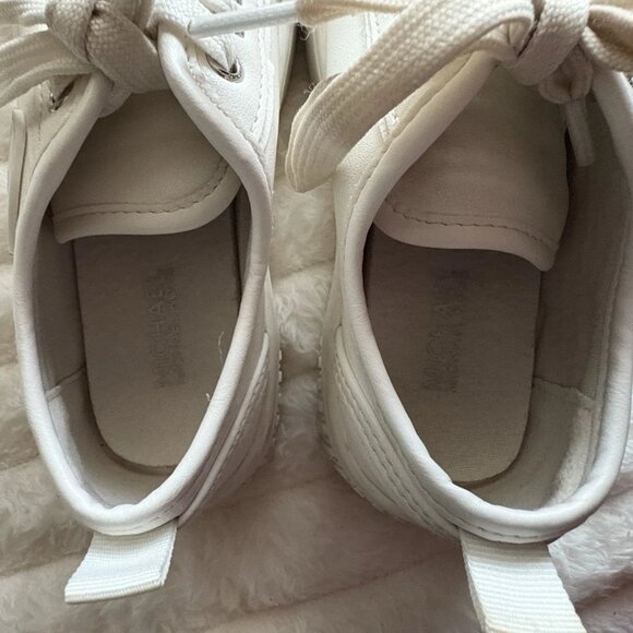 Michael Kors Summer Aline sneakers in white faux-leather girl's size 11 - Picture 6 of 7